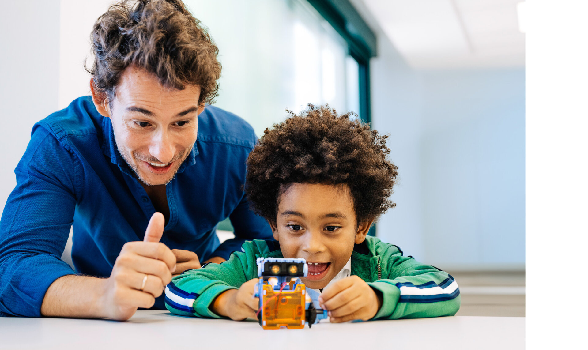 Teacher playing with a student