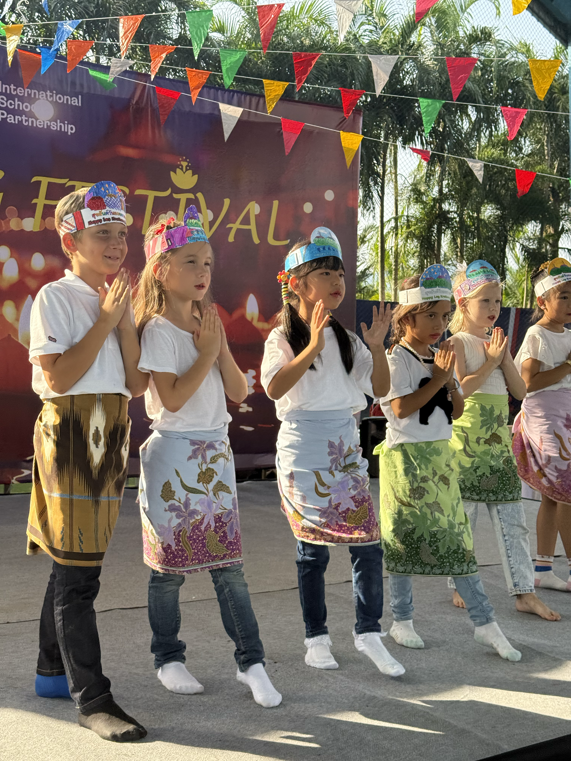 students at the school play