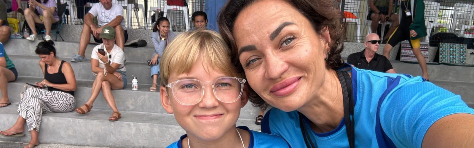teacher and student selfie