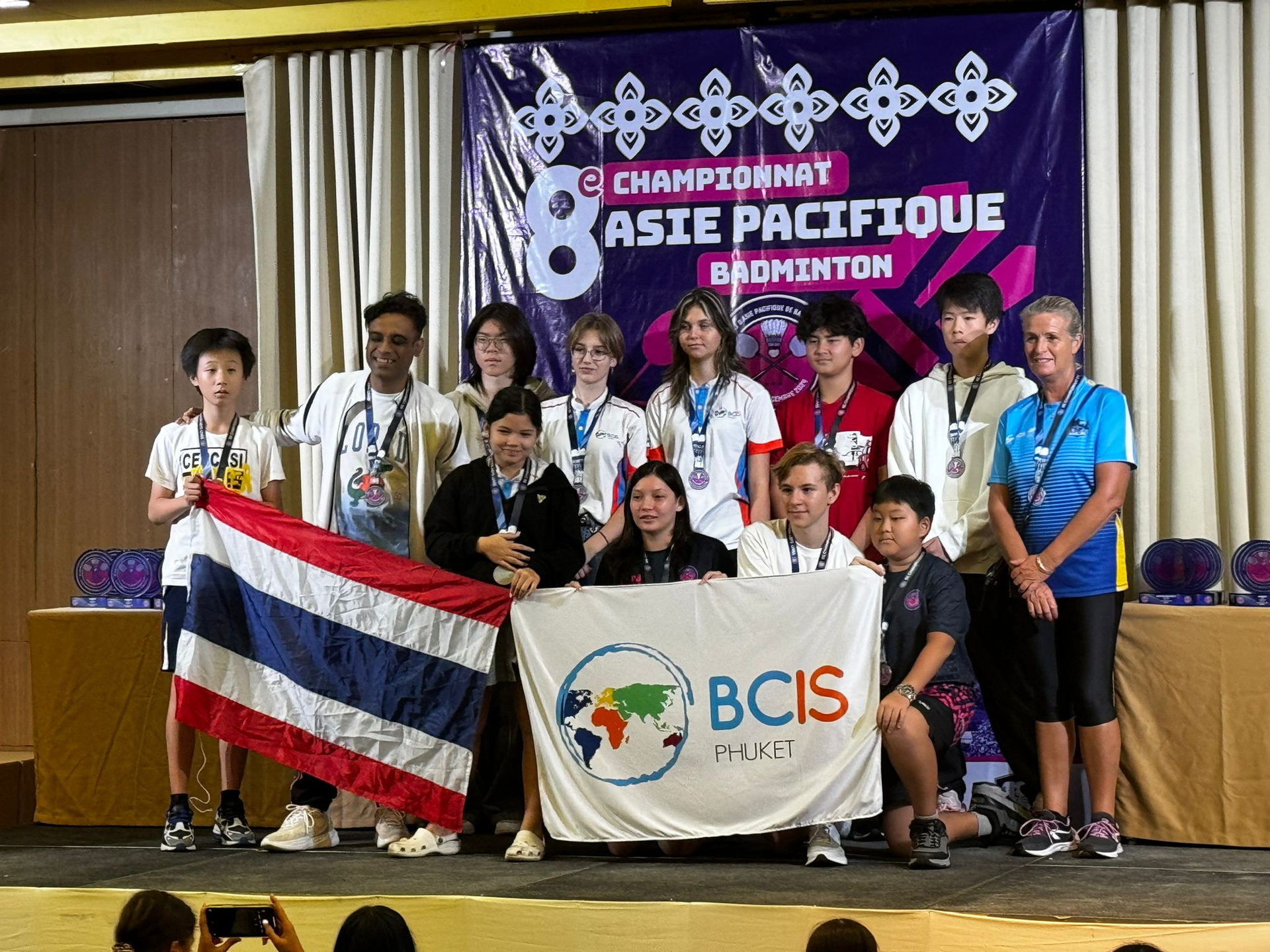 students during award ceremony