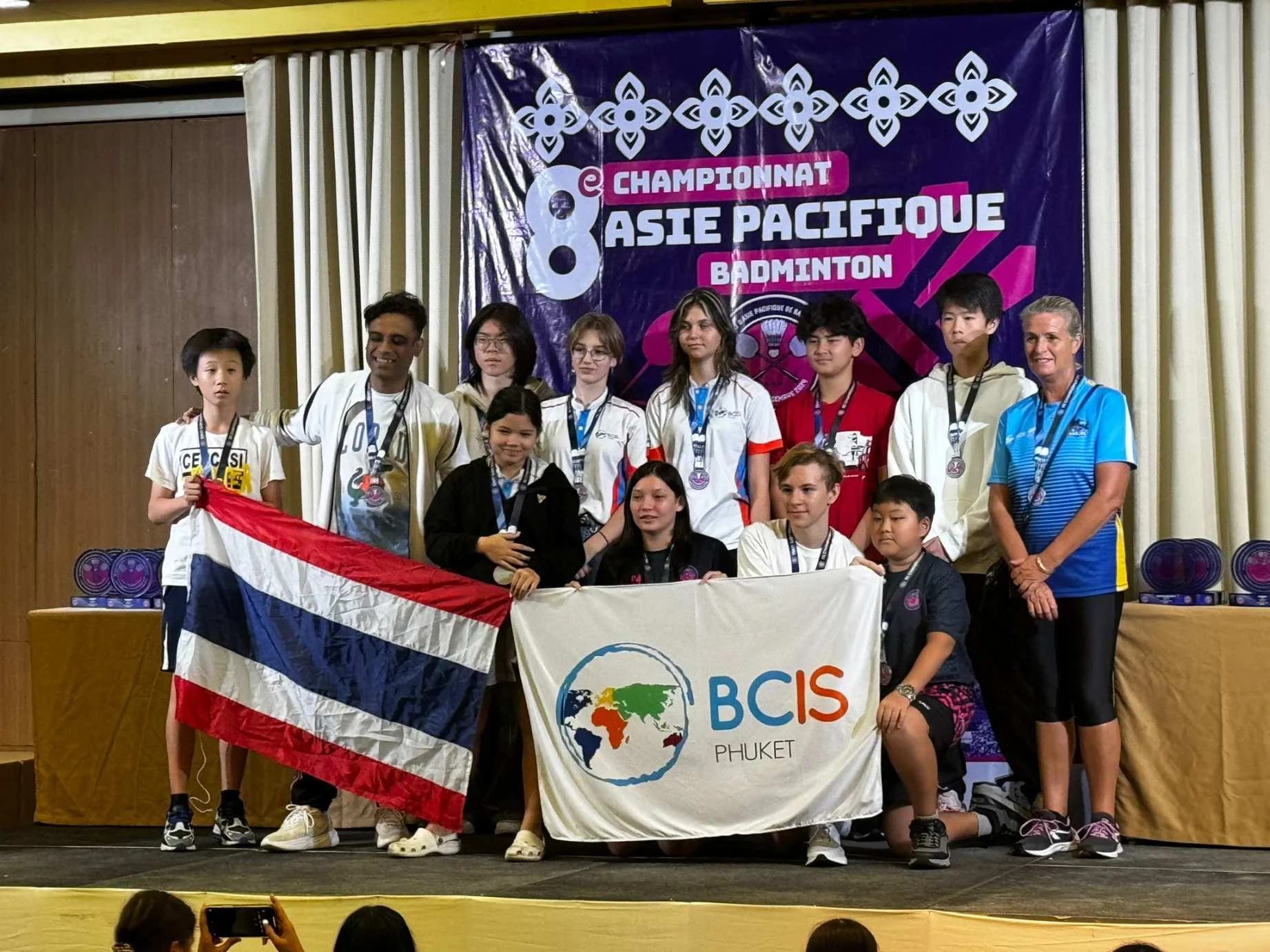 students during award ceremony