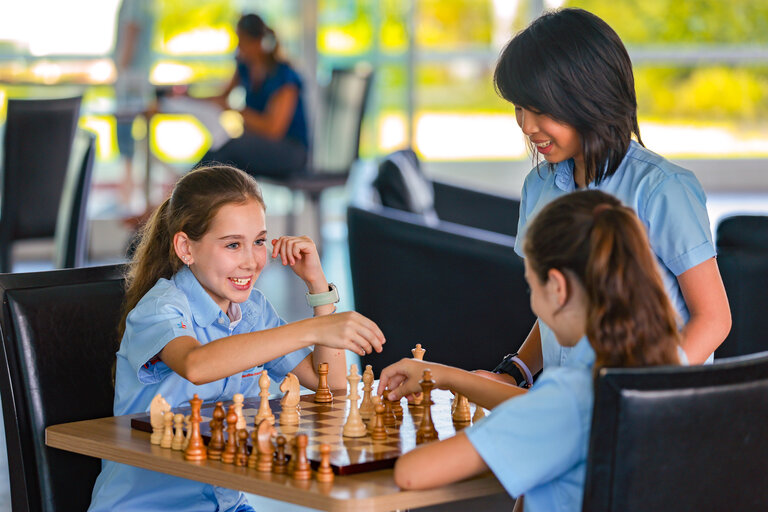 students playing chess