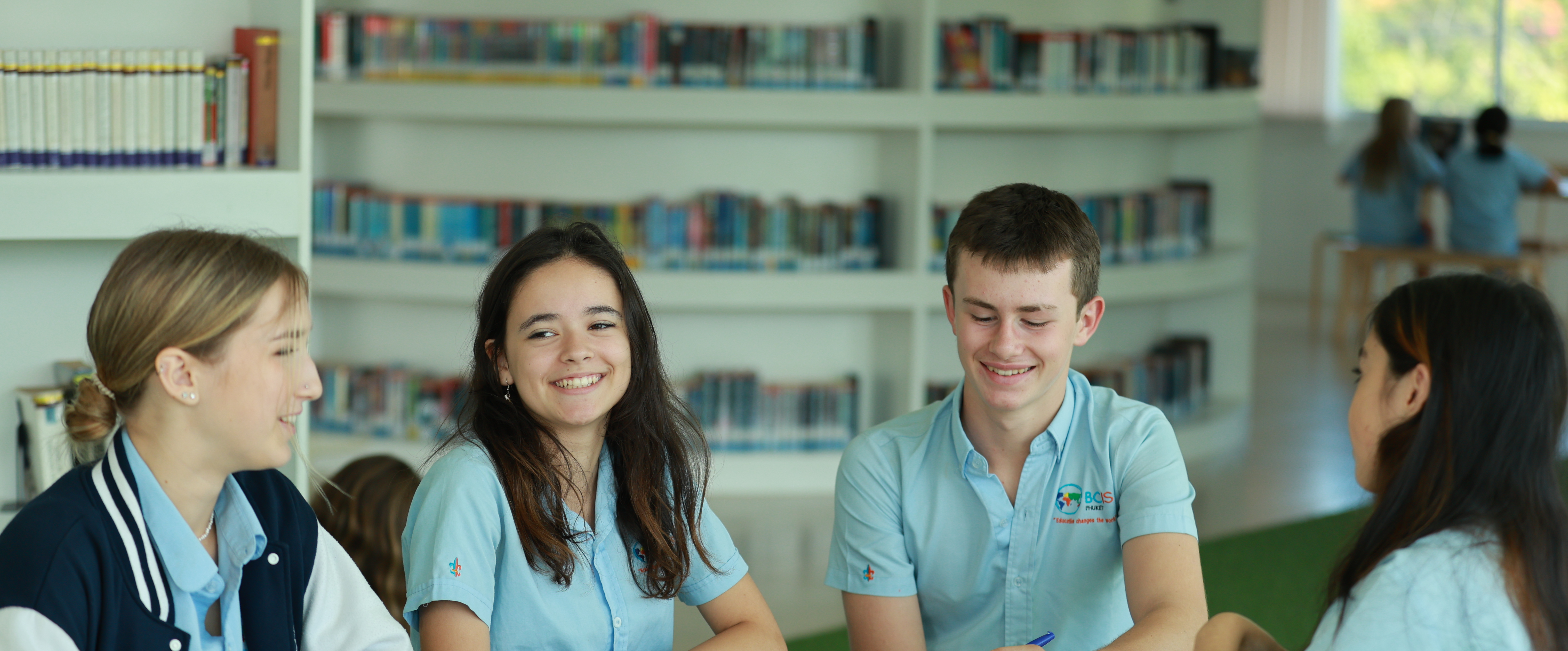students smiling