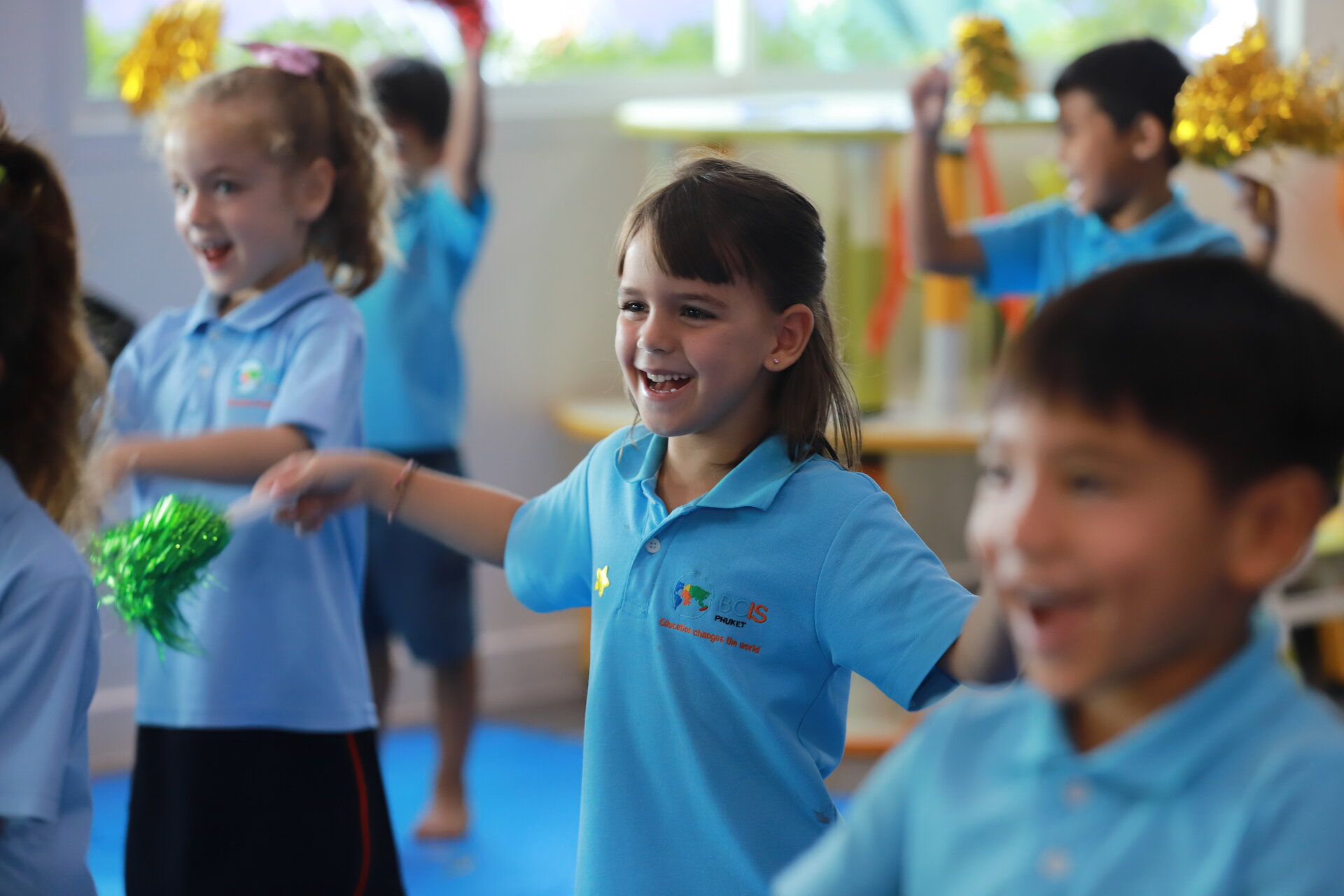 students dancing