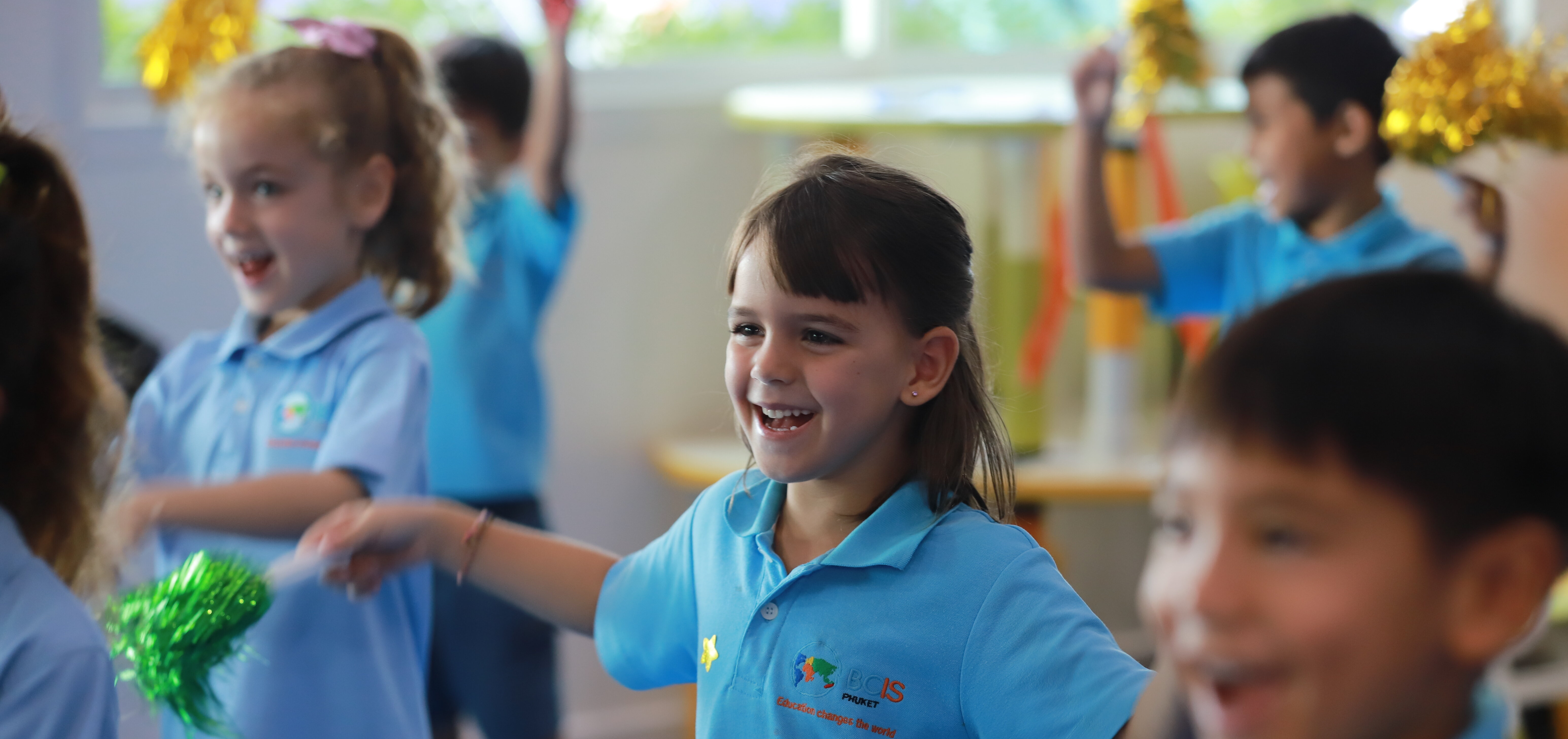 students dancing