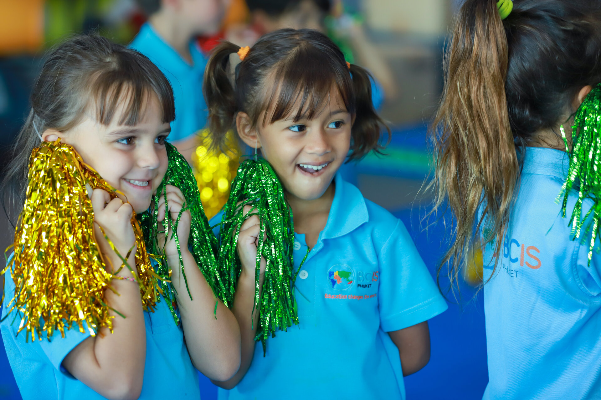 two students smiling