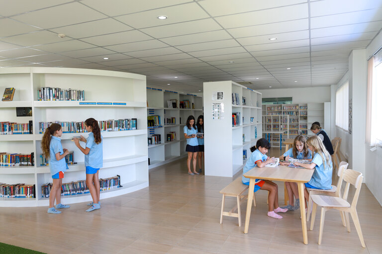 students in the school hall
