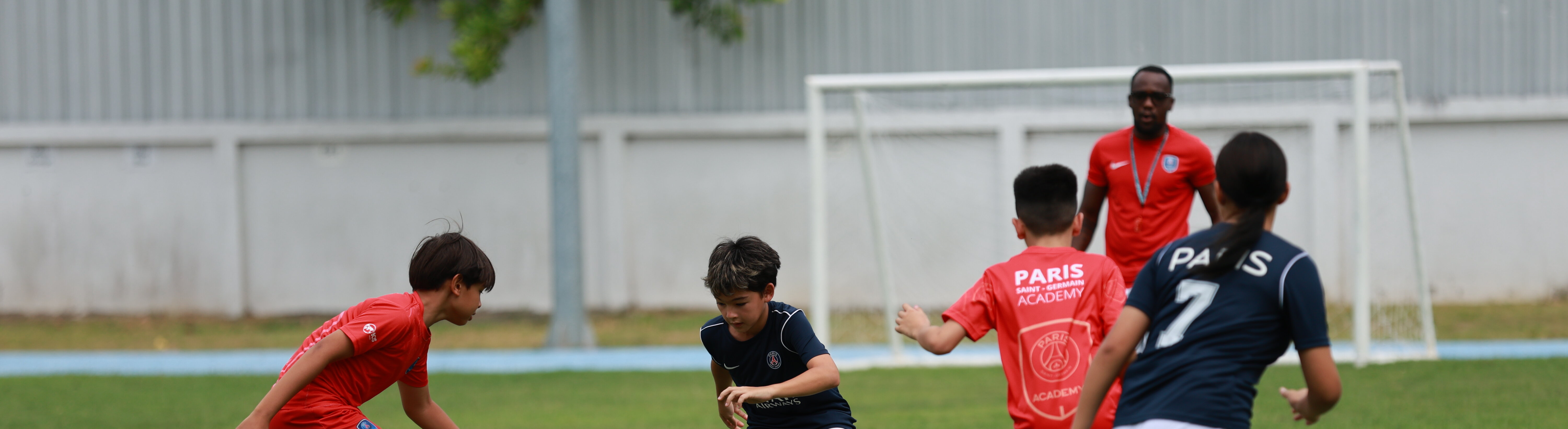 students during football match