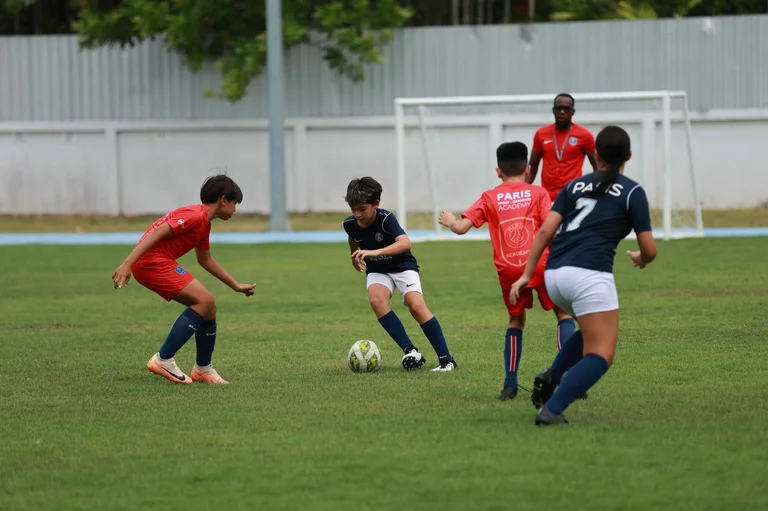 students during football match