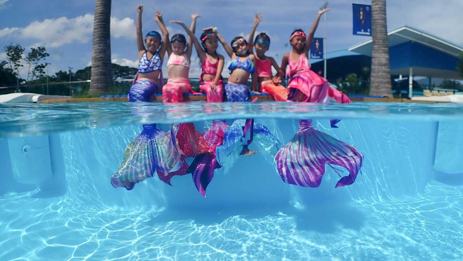 students dressed up like mermaids
