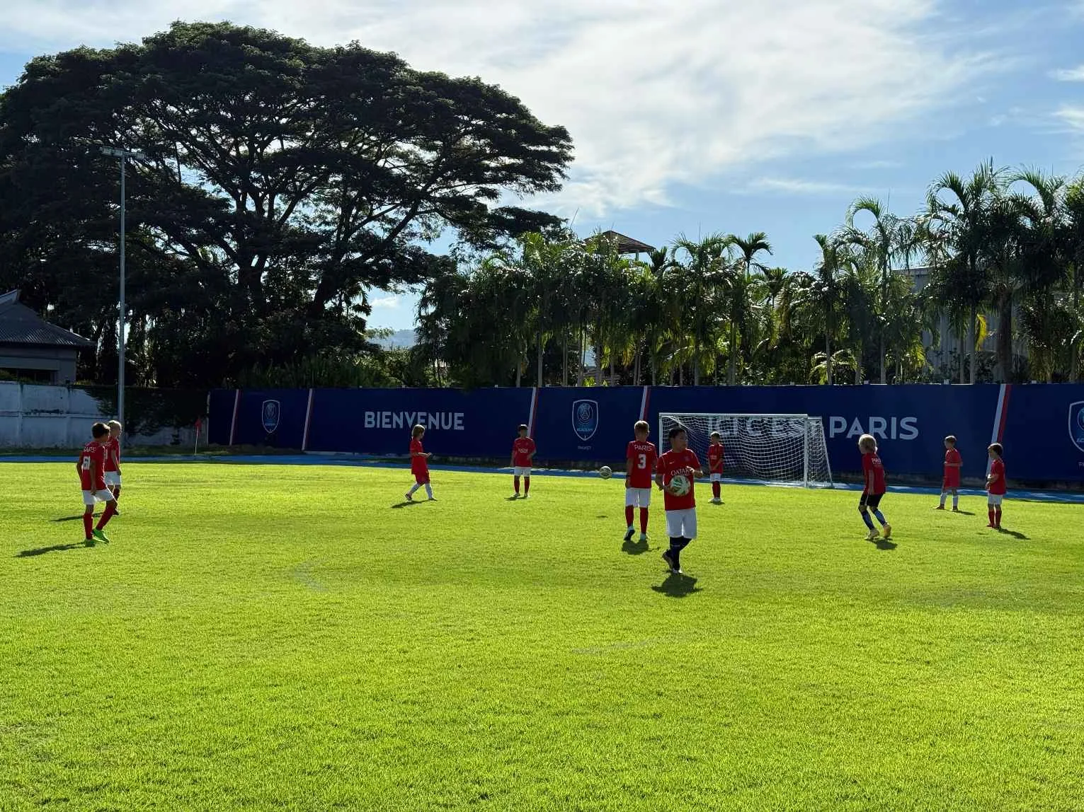 football match in the school field