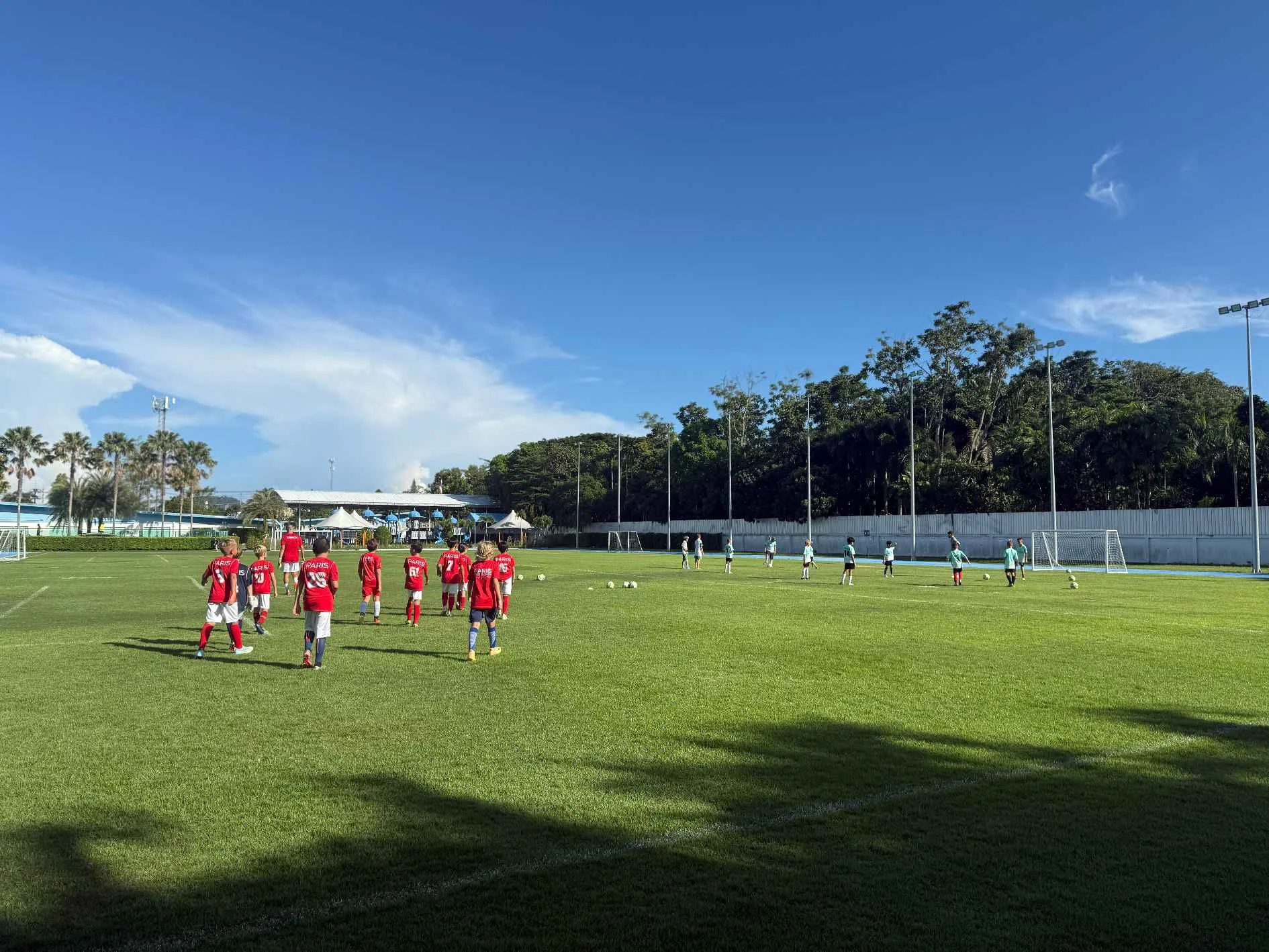 football match in the school field